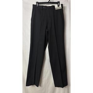 NWT Louis Raphael Tailored Mens Black Flat Front Dress Pants‎ Slacks Size 30x32